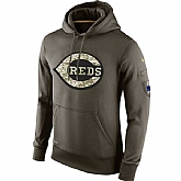 Cincinnati Reds Nike Olive Salute To Service KO Performance Hoodie,baseball caps,new era cap wholesale,wholesale hats